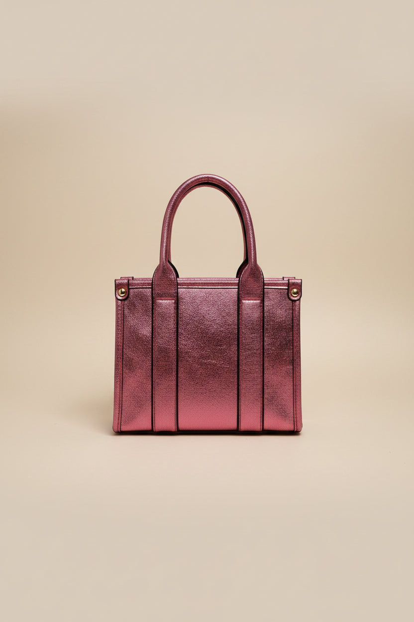 The tote bag Metallic Roze