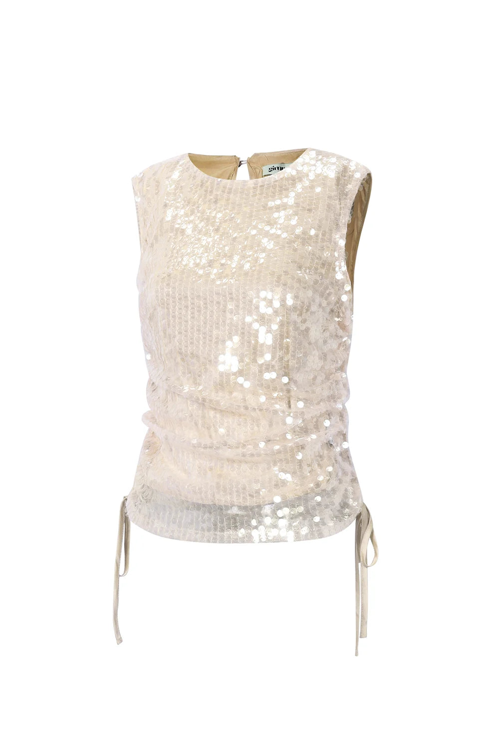 Summer pailetten top met strikjes