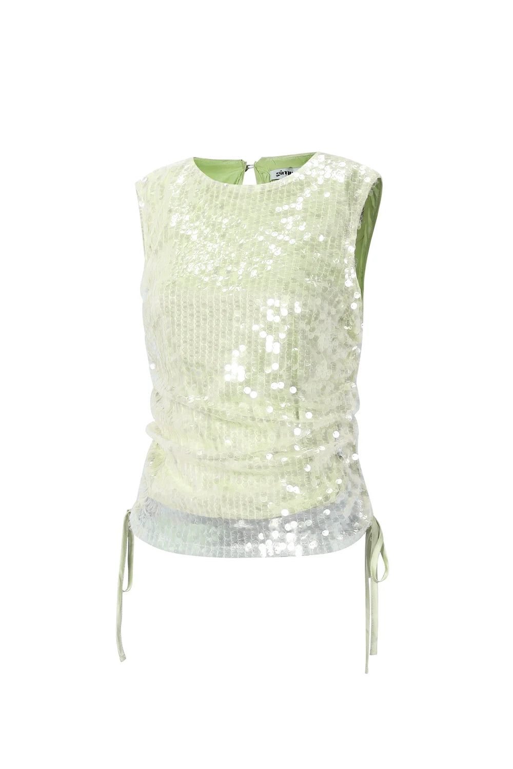 Summer pailetten top met strikjes