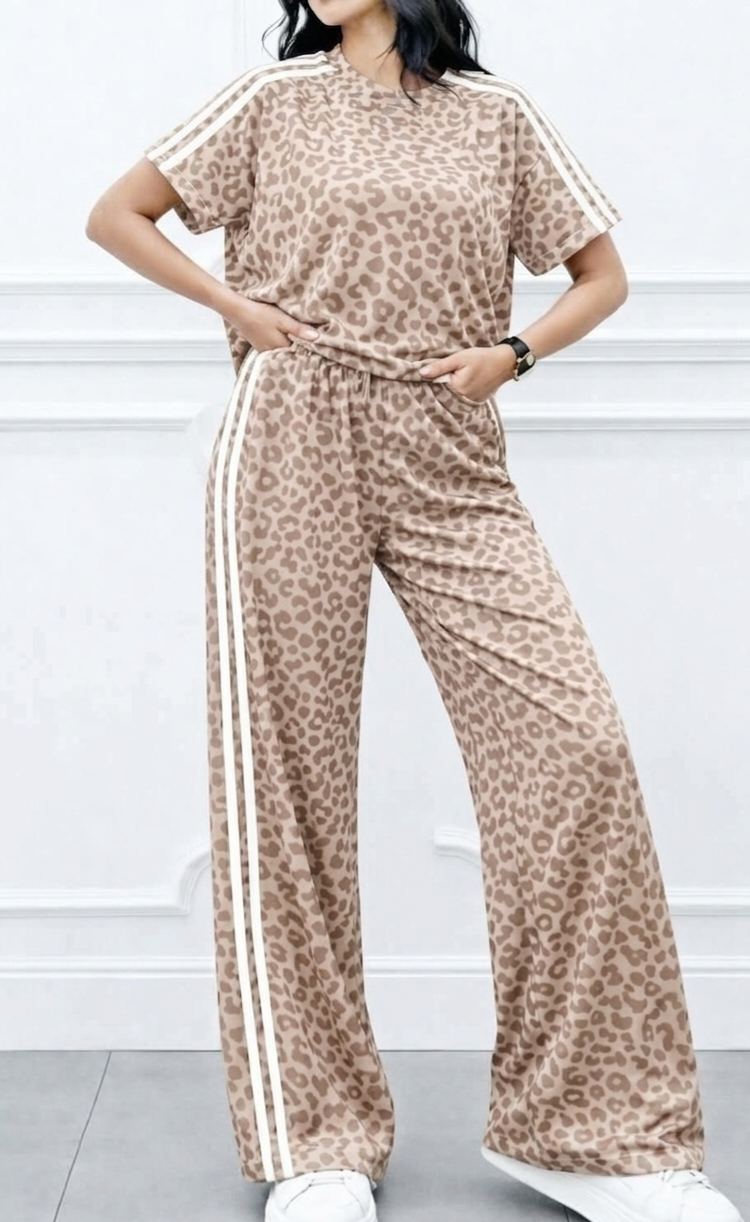 Striped Leopard Comfy Co-ord set
