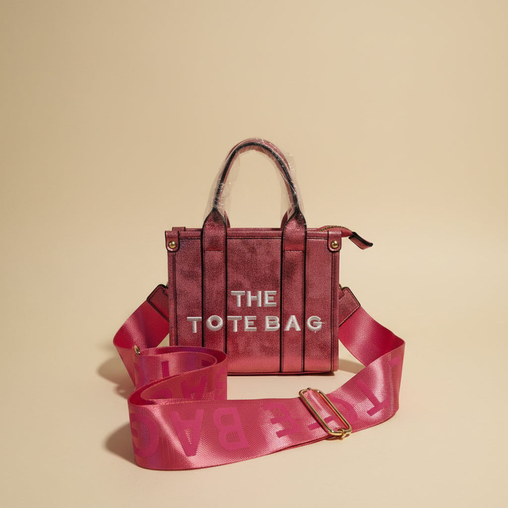 The tote bag Metallic Roze