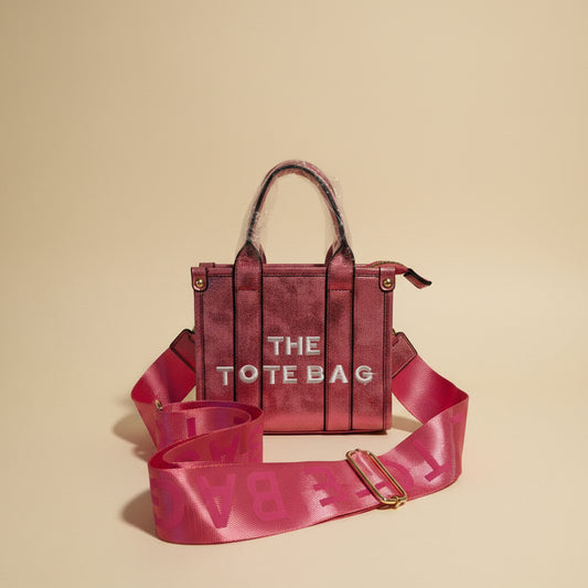 The tote bag Metallic Roze