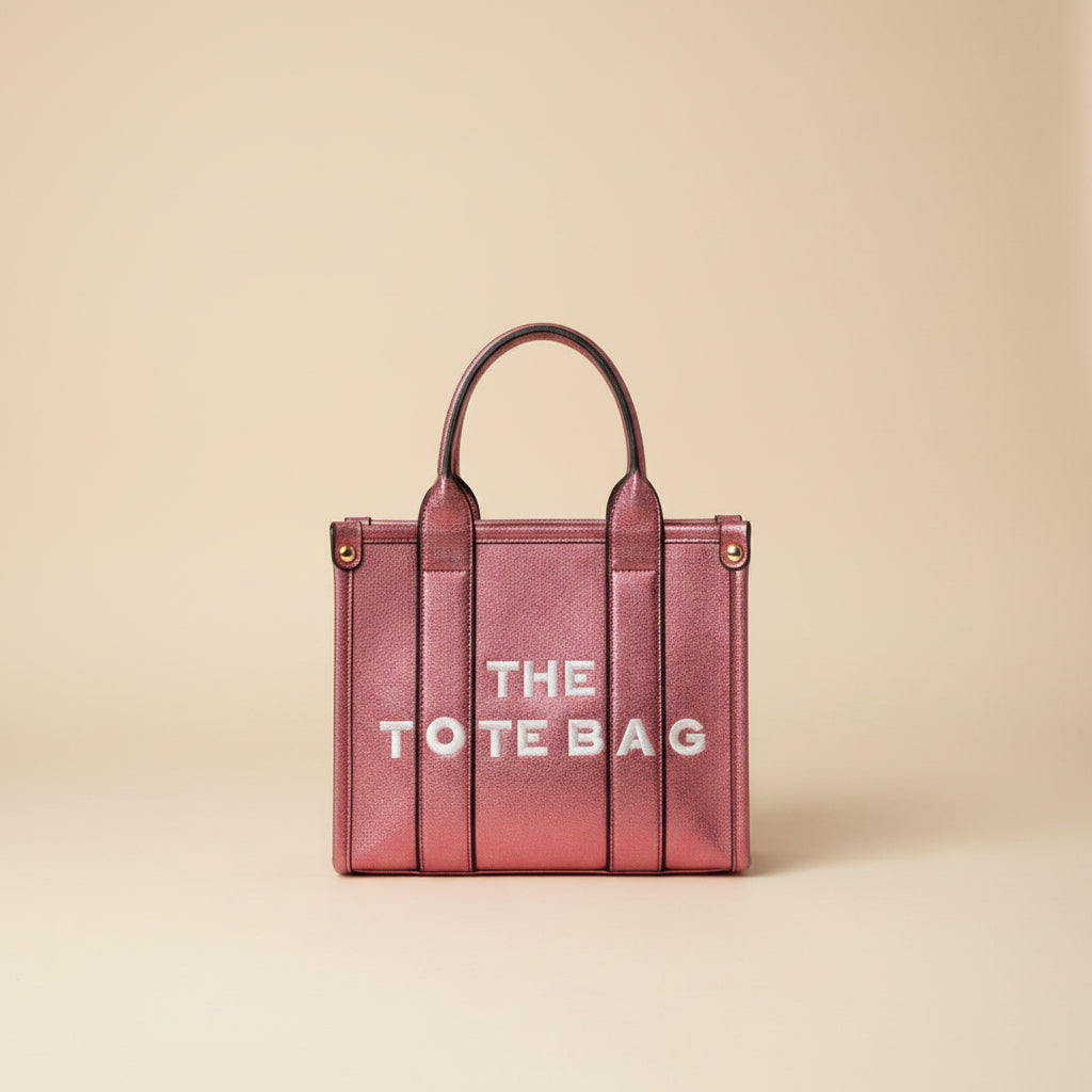 The tote bag Metallic Roze