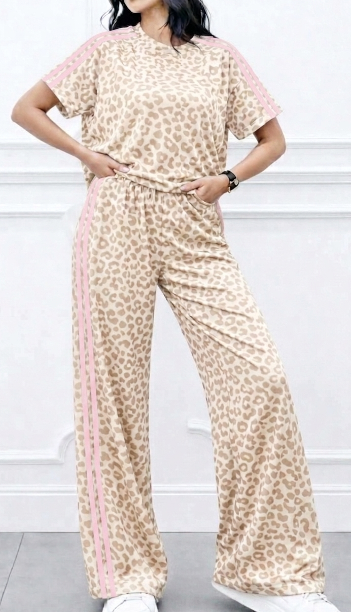 Striped Leopard Comfy Co-ord set