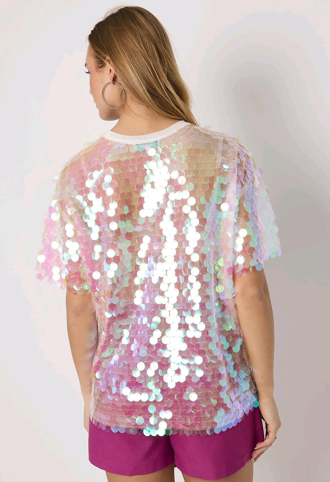 All over glitter pailetten top
